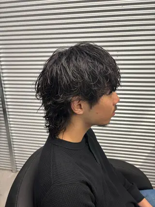パーマ メンズ 波巻き/ツイスパ/ 短髪/鈴木俊也のヘアスタイル