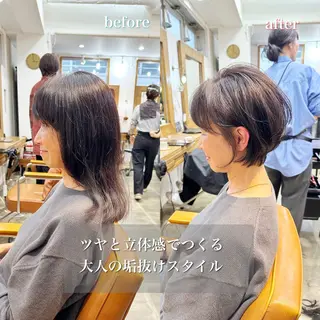 ショート カラー 👑銀座ショート/ 絶壁補正/金子涼👑のヘアスタイル