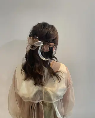 ミディアム ヘアアレンジ mizu🐾 hair braceのヘアスタイル