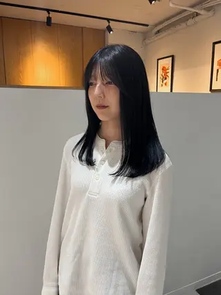 ロング カラー レイヤーカット🐩 透明感カラー モカのヘアスタイル