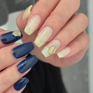 ネイル なんば堀江/育爪施術 ニュアンス✻Kaphのネイルデザイン