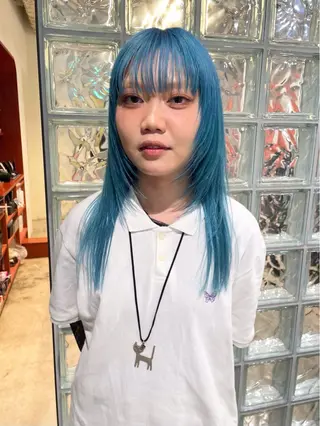 ロング カラー さと ちはるのヘアスタイル