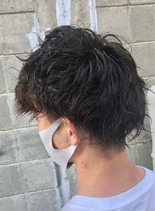 パーマ メンズ ダブルスキルエクステ /羽エクステ白石宇由のヘアスタイル