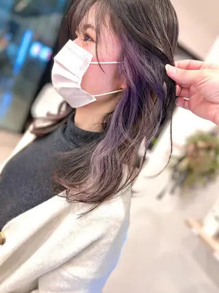 ミディアム ブリーチ毛に縮毛矯正 ✨カラー✨山田 正幸のヘアスタイル