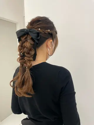 ロング ヘアアレンジ CARELLY Rukaのマツエク・マツパデザイン