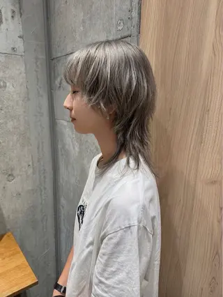 ショート カラー ヘアアレンジ メンズ mina 🐈‍⬛ ラフな似合わせヘアのヘアスタイル