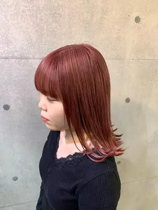 ミディアム カラー 中性ウルフカット ケアブリーチ/ケイトのヘアスタイル