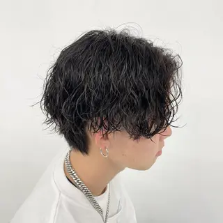 ミディアム パーマ メンズ 【柏メンズパーマ職人 】店長　KAZUMAのヘアスタイル