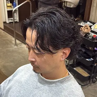 パーマ メンズ スペインカール/ サーフカール/RYUのヘアスタイル