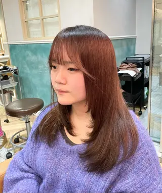 ロング 美髪縮毛矯正🩶 髪質改善/Shinaのヘアスタイル