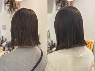 ショート カラー ond〖オンド〗所属・中目黒ブリーチカラー ボブ橋本青輝のヘアスタイル