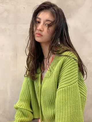 ロング パーマ ヘアアレンジ 小顔レイヤー×コンパ クトボブ/林隆平のヘアスタイル