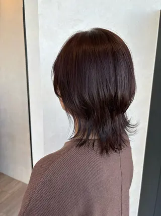 セミロング カラー 石坂 瀬音のヘアスタイル