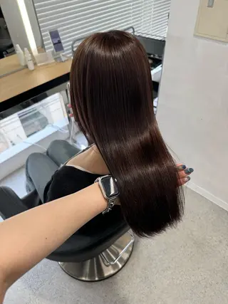 ロング カラー 暗髪🩶ラベンダー/ ブルー/ユウナ🤍のヘアスタイル