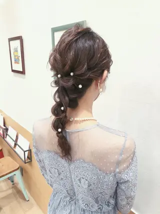 ロング ヘアアレンジ ヘアセット ✴︎Mai✴︎銀座のヘアスタイル