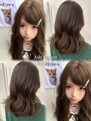 ロング カラー ヘアアレンジ えびけん/色落ちまで 可愛い♥️のヘアスタイル