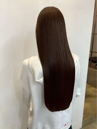 ロング カラー うる艶カラー /縮毛矯正✨レオンのヘアスタイル