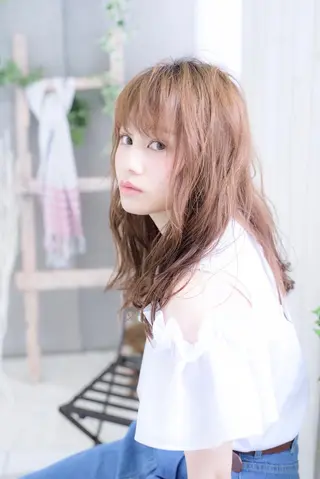 ミディアム カラー パーマ レイヤーカット✂️ 横浜No1♡下鳥翔子のヘアスタイル