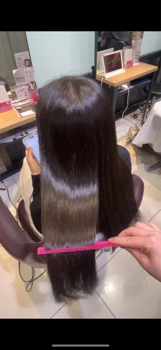 ロング カラー 韓国風艶髪カラー× 束感まつ毛🎀miuのヘアスタイル