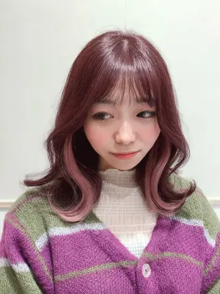 セミロング カラー 韓国ヘア/レイヤー/ 顔まわり/りょーとのヘアスタイル