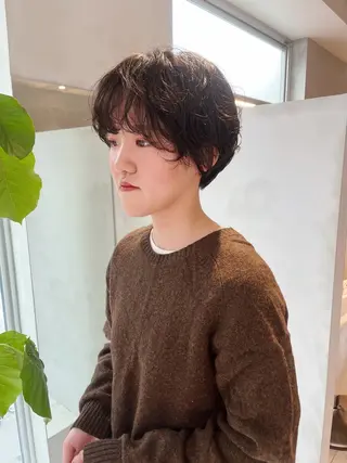 ショート 🫒🫒ブリーチなし 艶カラー🫒ヤマシロのヘアスタイル