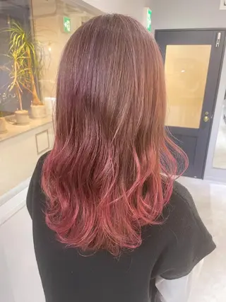 ミディアム カラー ヘアアレンジ cherir髪質改善 パーソナルカラー診断のヘアスタイル