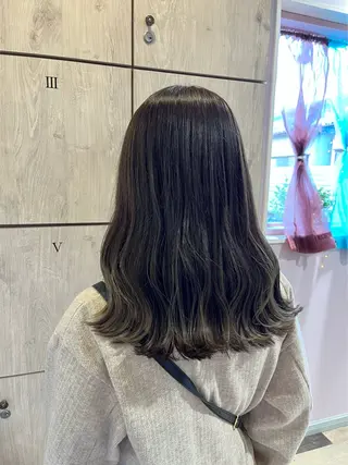 セミロング カラー ♡ナナコ♡ レイヤー/艶髪のヘアスタイル