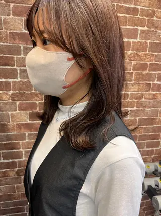 ロング カラー パーマ ヘアアレンジ メンズ キッズ ネイル マツエク・マツパ アイブロウ 久木原 ゆりのヘアスタイル