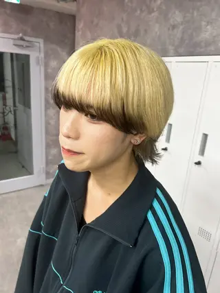 ロング カラー ヘアアレンジ メンズ MOMO艶髪 🩵モテカラーのヘアスタイル