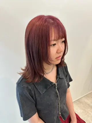 ミディアム カラー レイヤー/ナチュラル 💐nao.のヘアスタイル