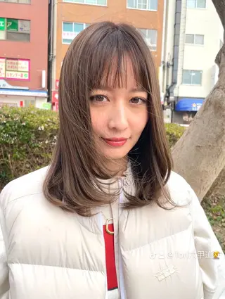 ミディアム カラー カラー/髪質改善 レイヤー/vagueのヘアスタイル
