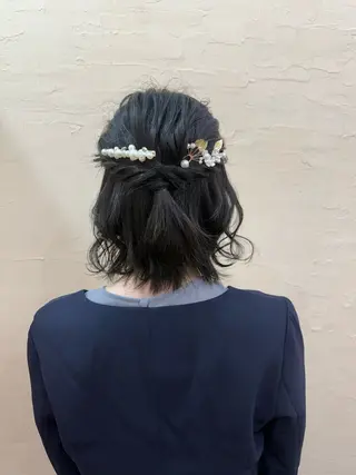 ミディアム ヘアアレンジ まとまるボブ🌼 アレンジ🌼鴨下穂香のヘアスタイル
