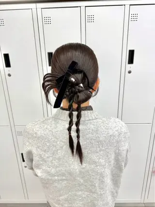 セミロング ヘアアレンジ エクステ|アレンジ Futaba🎀♡のヘアスタイル