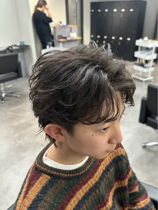 メンズ シャドウパーマ/立川 メンズ/コタロウのヘアスタイル
