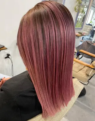 ミディアム ✨艶感/透け感✨Sherry所属・艶髪/ハイトーン Sherryのヘアスタイル