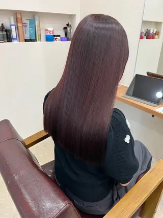 ロング カラー 松本 華林のヘアスタイル