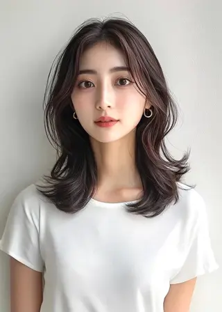 ミディアム 韓国風/髪質改善/ ナガヤアキラのヘアスタイル