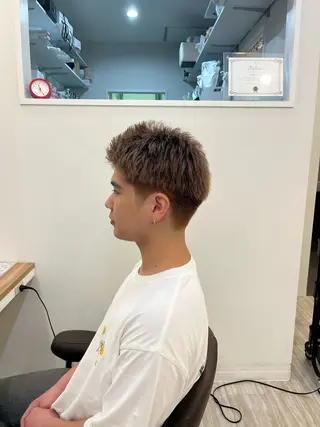 ショート カラー メンズ HairModeKT 中原のヘアスタイル