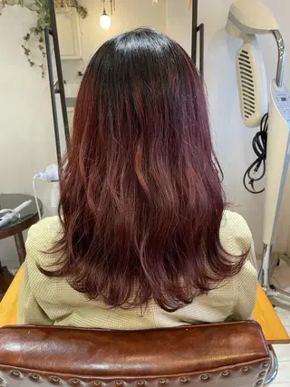 セミロング カラー ヤマモト マイのヘアスタイル
