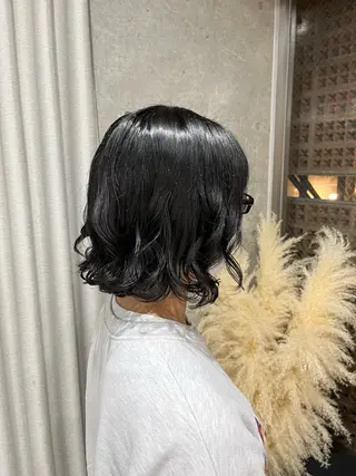ミディアム パーマ ロングパーマ木村 ボブパーマのヘアスタイル