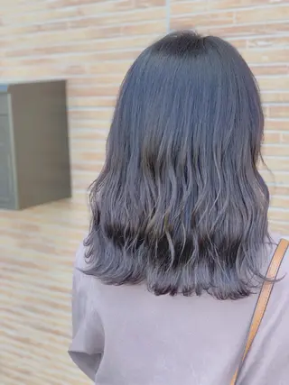 セミロング メンズスタイル バレイヤージュ　齋藤のヘアスタイル