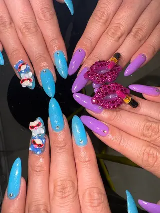 ネイル 33nail✴️栄 スミレ❇️Gel-xのネイルデザイン