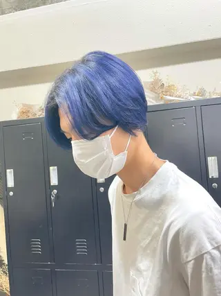 ミディアム カラー パーマ ヘアアレンジ メンズ キッズ ネイル マツエク・マツパ 切りっぱなしヘアボブ ミディアムヘアRYOのヘアスタイル