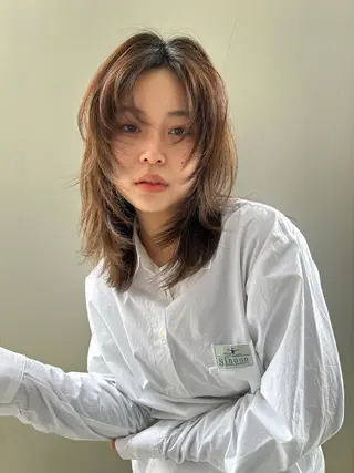 ミディアム 似合わせカット/ カホのヘアスタイル