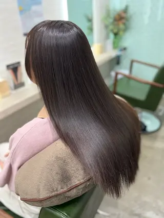 ミディアム カラー 縮毛矯正/ /関内/あべももこのヘアスタイル