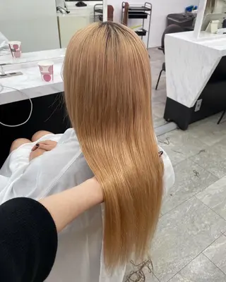ロング ハイトーンカラーエク ステ🌺RENA🌺のヘアスタイル