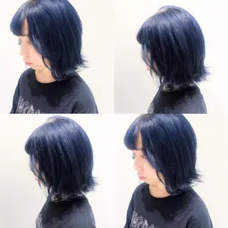 ミディアム カラー ウルフカット ハッシュカット/七海のヘアスタイル