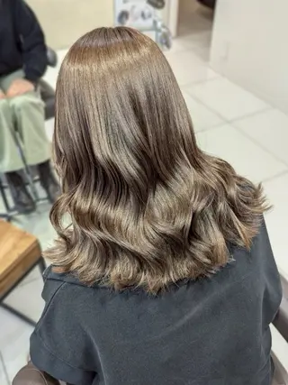 セミロング カラー 艶髪/髪質改善/ LUCK由比ヶ浜店のヘアスタイル