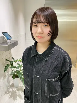 ショート カラー 似合わせカット レイヤー/ボブのヘアスタイル