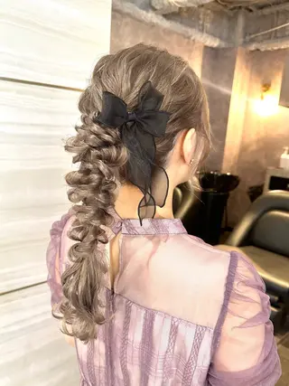 セミロング カラー パーマ ヘアアレンジ メンズ 🌱巴結生🌿大宮 ☁️ミルクティーのヘアスタイル